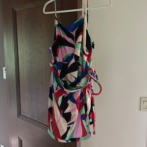Farm Rio Monstera Leaf Linen Blend Sundress